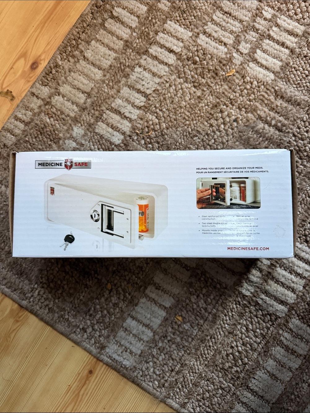 Wall-Mounted Medication Lock Box